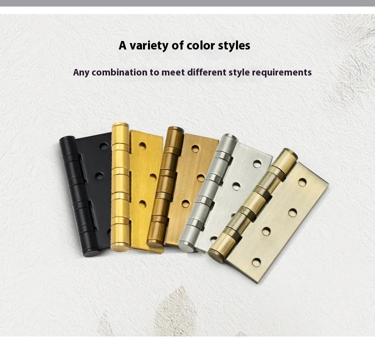 4/5 Inch Stainless Steel 304 Flat Open/Mother Hinge for Bedroom Wooden Door Silent Bearing Thickened Folding Hardware Lock