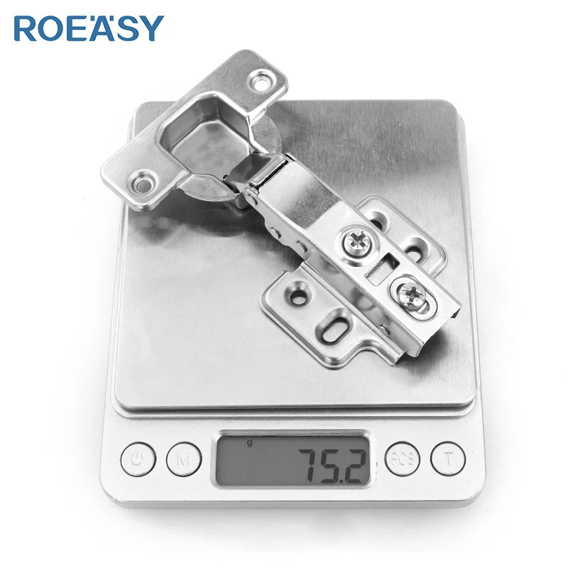 Roeasy Soft-Closing Iron Door Hinges Hydraulic Cabinet Wardrobe Parts with Aircraft Pipe for Kitchen & Bedroom Furniture