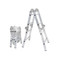 Custom Length Modern 3-Step Multi-Purpose Folding Aluminum 6063 Ladder 2.36m-5.85m Hinge 150kg Load Capacity Home Office Use