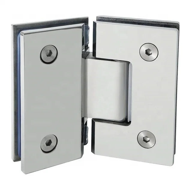 Modern Style Frameless Glass Shower Door Hinge Stainless Steel and Brass for Bathroom Stair Balcony DIY Installation