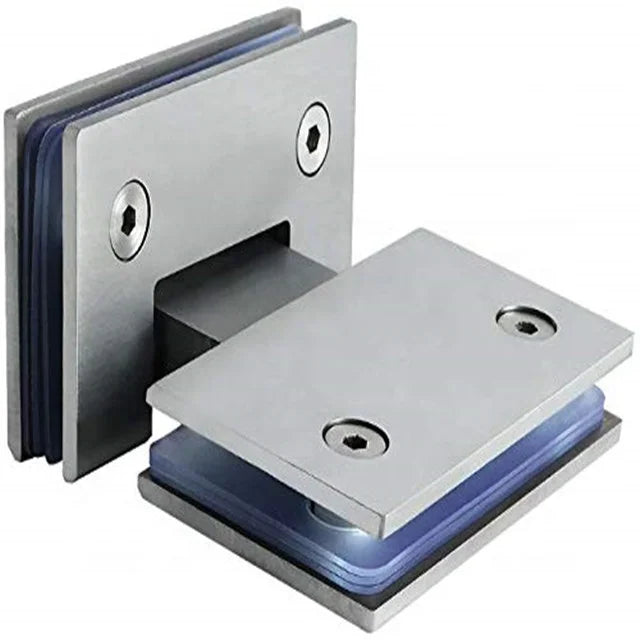 Modern Style Frameless Glass Shower Door Hinge Stainless Steel and Brass for Bathroom Stair Balcony DIY Installation