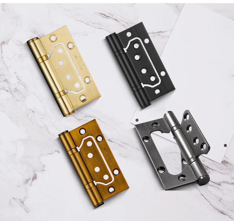 4/5 Inch Stainless Steel 304 Flat Open/Mother Hinge for Bedroom Wooden Door Silent Bearing Thickened Folding Hardware Lock