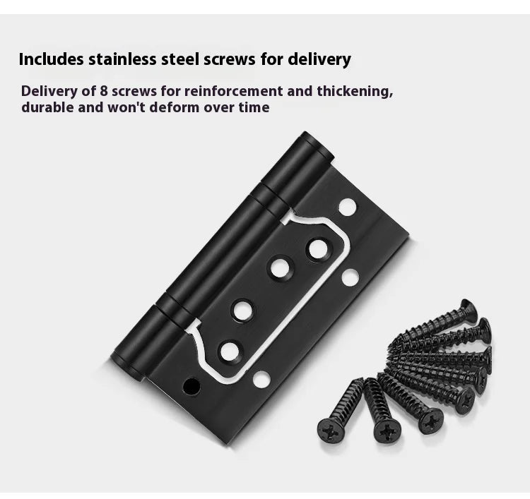 4/5 Inch Stainless Steel 304 Flat Open/Mother Hinge for Bedroom Wooden Door Silent Bearing Thickened Folding Hardware Lock