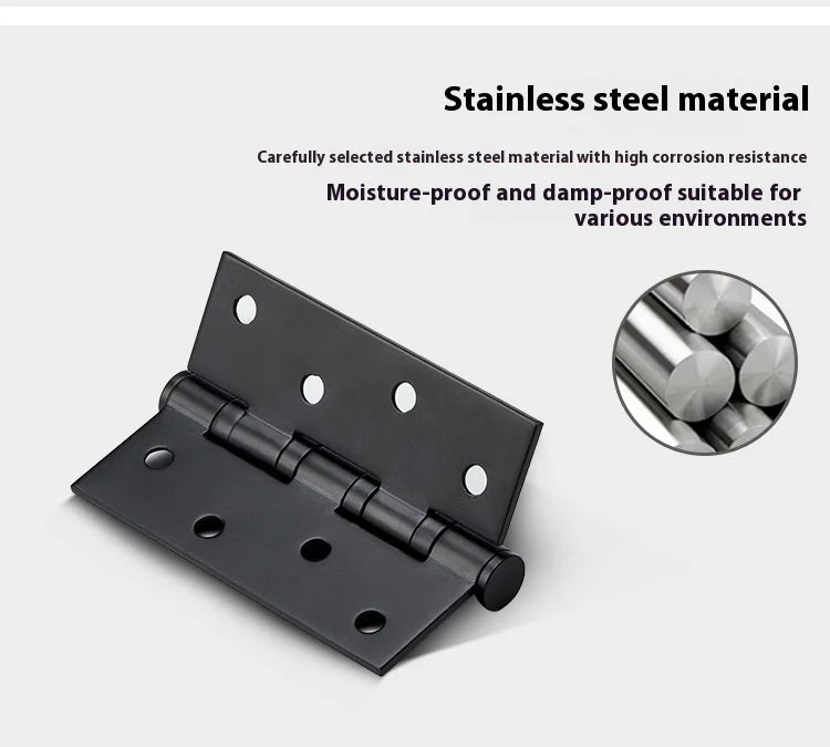 4/5 Inch Stainless Steel 304 Flat Open/Mother Hinge for Bedroom Wooden Door Silent Bearing Thickened Folding Hardware Lock