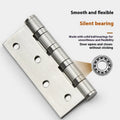 4/5 Inch Stainless Steel 304 Flat Open/Mother Hinge for Bedroom Wooden Door Silent Bearing Thickened Folding Hardware Lock