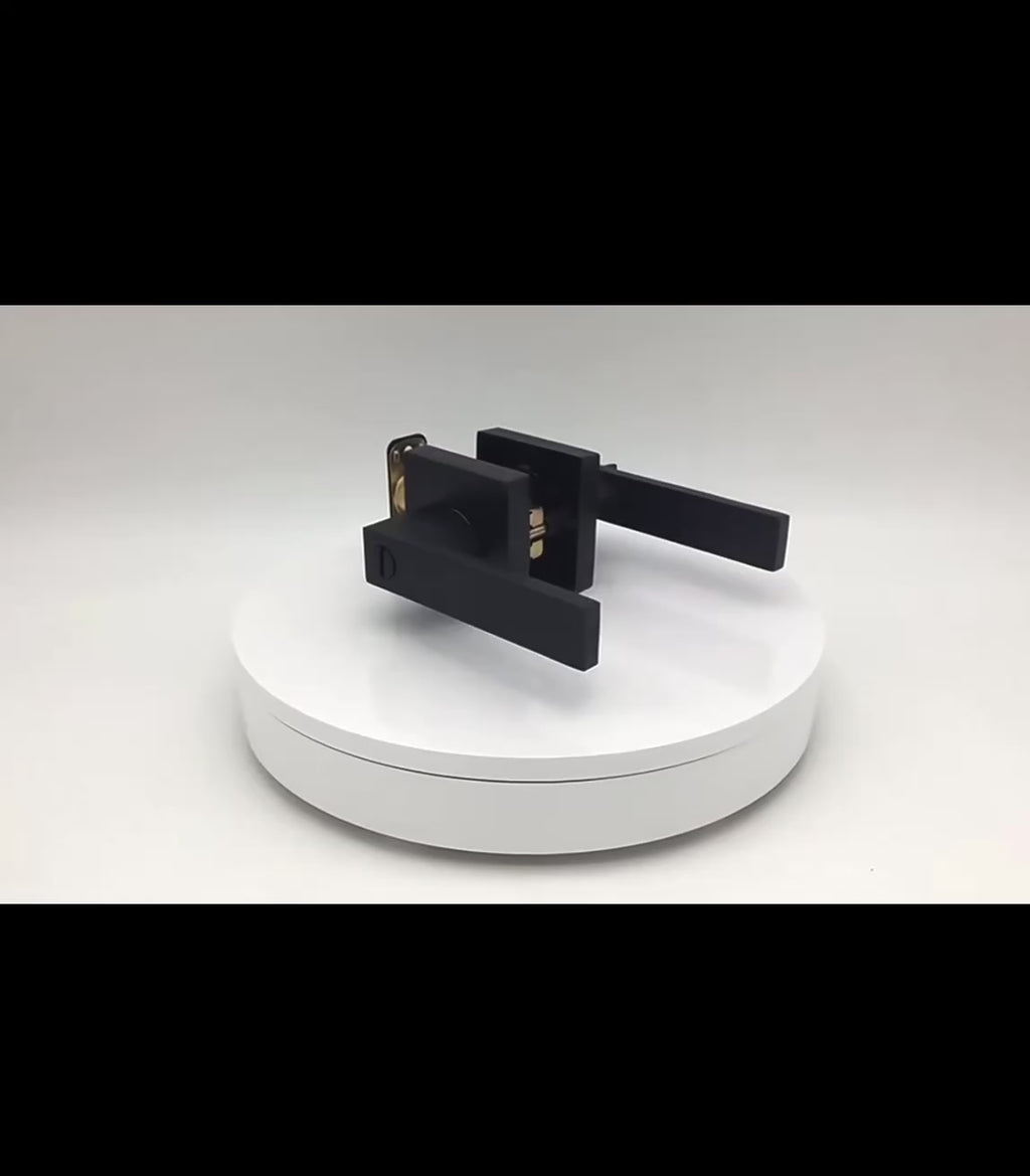 Modern Door Locks Matt Black -Silver Coin Unlock
Keyless Entry Lever Door Handle Durable Privacy Door
Lock Set