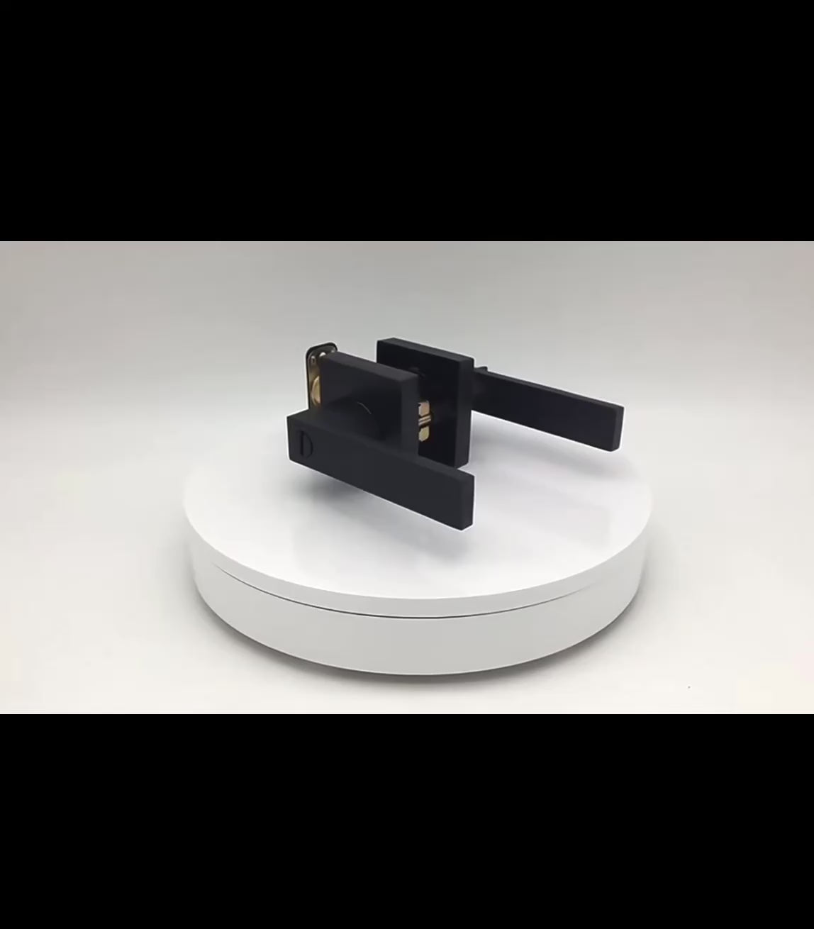 Modern Door Locks Matt Black -Silver Coin Unlock
Keyless Entry Lever Door Handle Durable Privacy Door
Lock Set
